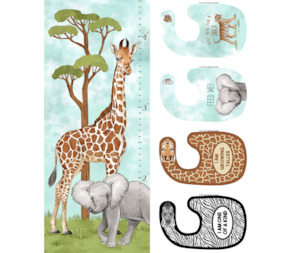 Childrens Deisgns: Baby Safari 100% Cotton Fabric - 36" Panel