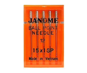 Janome Domestic Ball Point Needles 80/12 - HA15X1SP