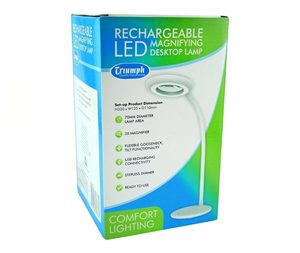 Triumph LED Rechargeable Magnifying Desk Lamp