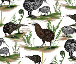 Kiwiana Native Treasures Kiwi White