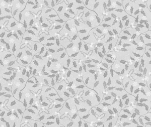 Stof Christmas - Holly - Grey/Silver