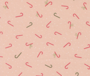 Candy Canes Bubblegum - 0.1m 100% Cotton Fabric
