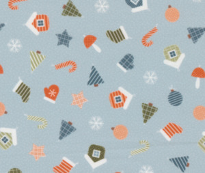 Christmas Fabric: Handmade Ornaments Sky - 0.1m