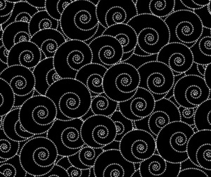 Salt and Pepper White Swirls on Black