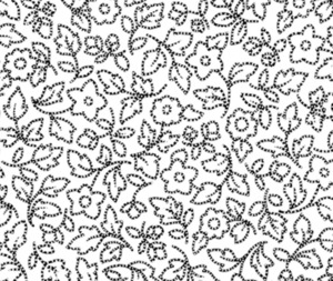 Plains And Blenders: Salt and Pepper Black Flowers on White