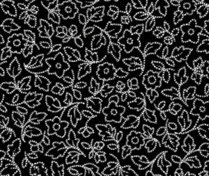 Salt and Pepper White Flowers on Black