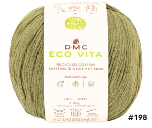 Wool: DMC Eco Vita Recycled Cotton Knitting & Crochet Yarn - Various Colours