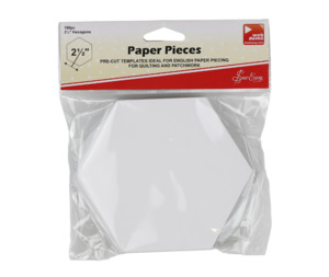 Paper Piecing: Sew Easy Paper Pieces – Hexagons 2.5" White x 100pc