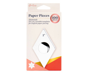 Paper Piecing: Sew Easy Paper Pieces – Diamond 2" White x 100pc