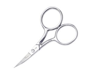 Famore 4in Large Ring Fine Point Curved Embroidery Scissor