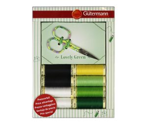 20 Off Selected Gutermann Threads: Gutermann Thread Pack With Scissors - Green Pack