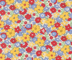 1930's Playtime - Bouncy Floral - Primary - 0.1m