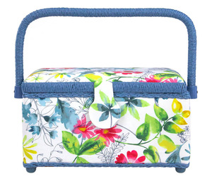 Bags And Cases: Sewing Basket Floral Design - Small