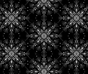 Big Snow Flakes Onyx/Silver - 0.1m