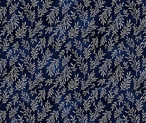 Christmas: Leaves Midnight/Silver - 0.1m