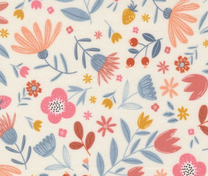 Fabric: Blossoms and Blooms Flowers Pearl - 0.1m