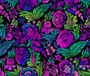 Fabric: Vivid Floral Jewel - 0.1m