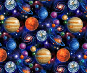 Fabric: Outer Space - Planets - 0.1m