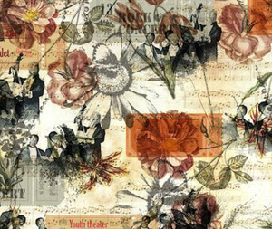 Fabric: Cassically Yours - Flowers, Music Multi - 0.1m