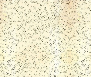 Classically Yours - Musical Notes Cream - 0.1m