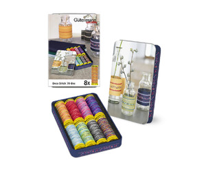Gutermann Deco Stitch Storage Tin with 8 spools