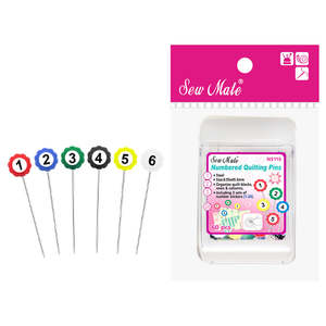 Sew Mate Numbered Quilting Pins