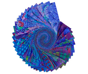 Kaffe Fassett Classics Plus Jelly Roll 2.5" x 40 Piece Royal