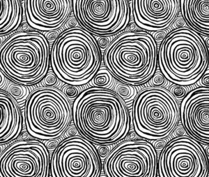 Kaffe Fasett Onion Rings Black - 0.1m