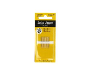 John James Needles – Big Eye Quilting; Size 10 x 12