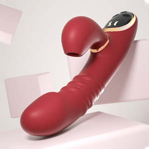 Sex Toy: Self-Heating Telescopic Tongue Licking Nipple Clitoris Stimulating Dildo Vibrator Orgasm Adult Masturbator Sex Toys for Woman