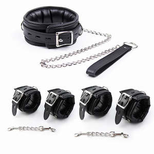 BDSM: Bondage Kits Extendable Products Leather Restraint Set Handcuffs Ankle Cuffs Bdsm