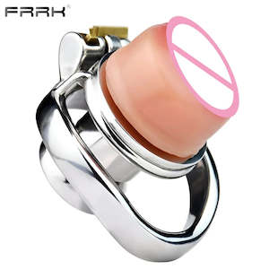 Men: Flat Chastity Cage Men with Metal Urethral Catheter for Couple Steel Penis Rings Toys