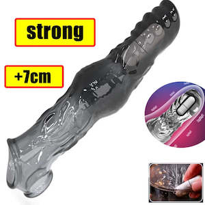 Extend 7cm Penis Enlargement Sleeve Vibrator Cock Ring for Men