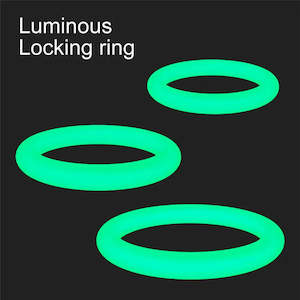 3PCS Cock Rings Flash In The Night Lock Durable Silicone Penis Ring Sex Toys For Men