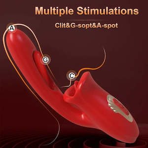 Women Rabbit Vibrators: Vibrator Clit Sucker Female 2-in-1 Rabbit Vibrator