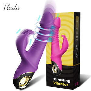 Rabbit Thrusting Vibrator Automatic Telescopic G-Spot Clitoris Stimulator For Women Adults