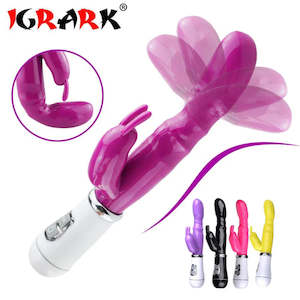Women Rabbit Vibrators: 12 Speed Strong Rabbit Vibrator Clitoris Stimulator G-spot Massager Adult Sex Toys For woman