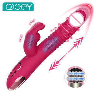 Rabbit Vibrators Thrusting Dildo for Women 10 Vibration Thrust Rotating Mode Clit