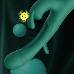 Women Rabbit Vibrators: 3 In 1 G-Spot Dildo Rabbit Vibrator Flapping Vaginal Massager Female