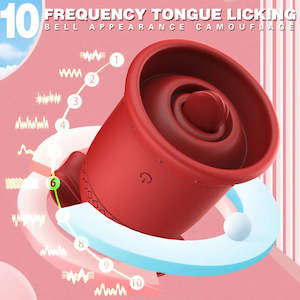 Powerful Sucking Tongue Licking Vibrator Rose Bell Shape Clit Nipple Stimulator &hellip;