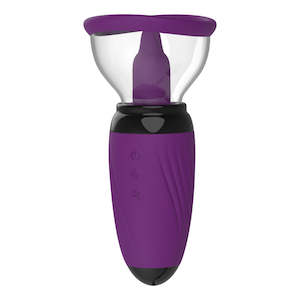 Women Sucking Vibrators 2 In 1: Sucking Tongue Breast Enlargement Massager Nipple Stimulator for Women
