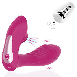 Women Sucking Vibrators 2 In 1: Remote Control Sucking Dildo Vibrator Massager 10 Speeds Oral Suction Clitoris Stimulator for Women