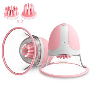 Women Breast Sucking Pumps: Newest Electric Breast Massager Enhance Vacuum Suction Pump Tong Licking For Women