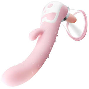 Women Breast Sucking Pumps: Thrusting Dildo Vibrator Breast Vacuum Pump Vibrating Nipple Sucker Tongue Oral Licking Clitoris Stimulator For Women