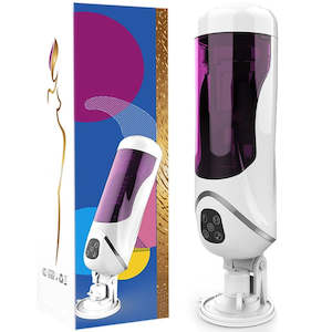 Men Penis Sucking Vibrators: Fully Automatic Piston Telescopic + Rotating Male Masturbator Cup Real Vagina Sucking Vibrator Hands Free Sex Machina For Men
