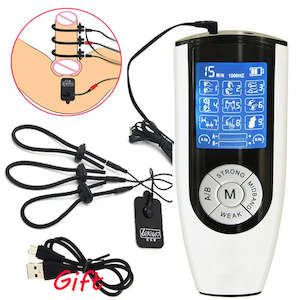 Men Penis Rings: Penis Ring Electro Stimulate Physiotherapy Cock Ring Erection Enhancer Male BDSM
