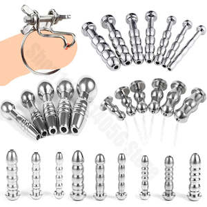 Men Penis Rings: 31 Style Stainless Steel Hollow Urethral Catheter Dilator Gay Horse Eye Stimulate Men Penis Plug