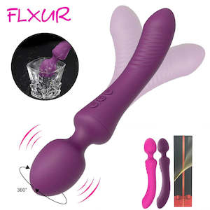 Dual Vibrator Powerful Magic Wand Clitoris Vagina Massager Anal Plug