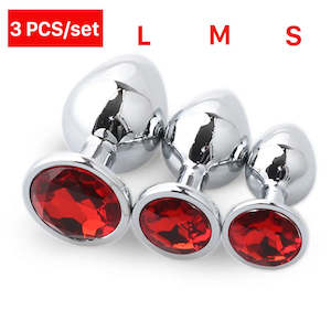 3 Size/set Metal Anal plug butt plug Sex Toys Butt Toys For Women/Men/Couples