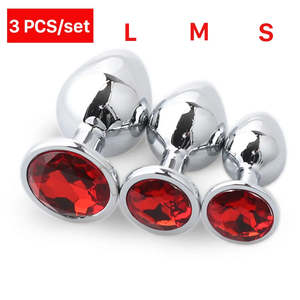 Unisex Butt Plugs: 3 Size/set Metal Anal plug butt plug Sex Toys Butt Toys For Women/Men/Couples